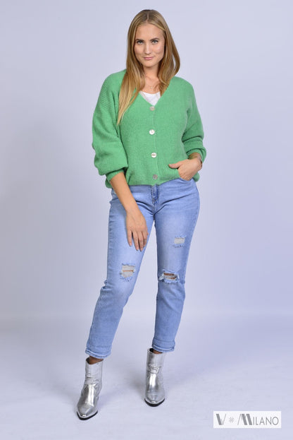 Strickjacke Vperla – Baby Alpaka Cardigan | Made in Italy