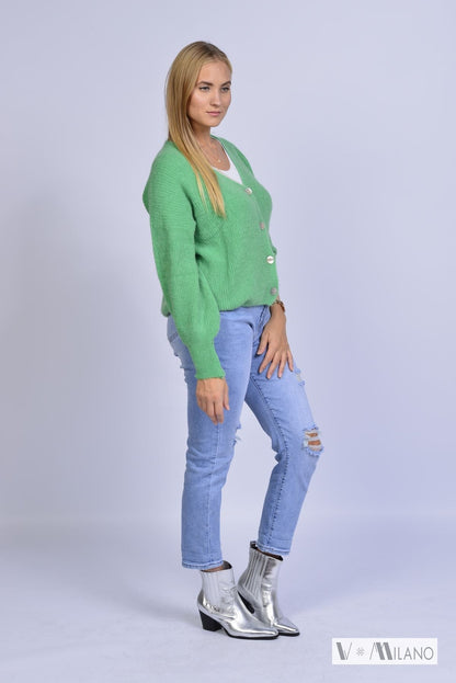 Strickjacke Vperla – Baby Alpaka Cardigan | Made in Italy