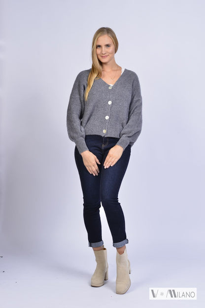 Strickjacke Vperla – Baby Alpaka Cardigan | Made in Italy