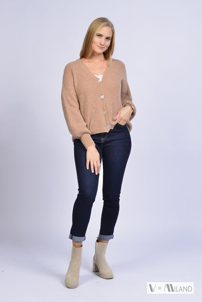 Strickjacke Vperla – Baby Alpaka Cardigan | Made in Italy