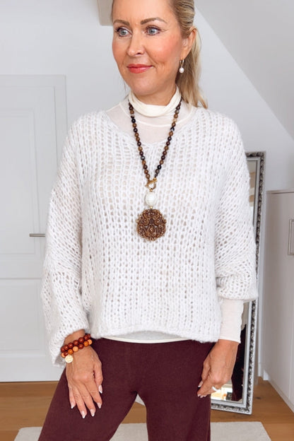 Pullover Vlora – Strukturstrick mit Charakter | Made in Italy