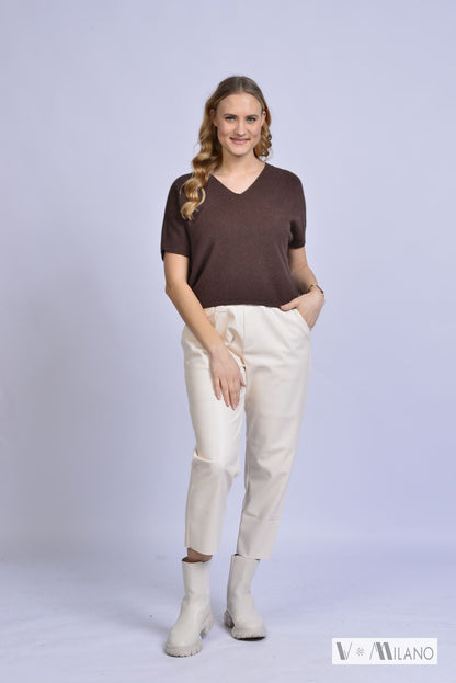 Pullunder Vaufgeschlossen – Feinstrick mit V-Ausschnitt | Made in Italy