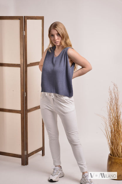 Pullunder Vnarcissa – Leichter Modal-Feinstrick | Made in Italy