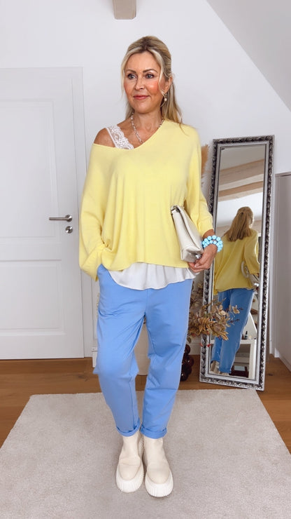 Pulli Vtiara – Leichter Feinstrick mit V-Ausschnitt | Made in Italy