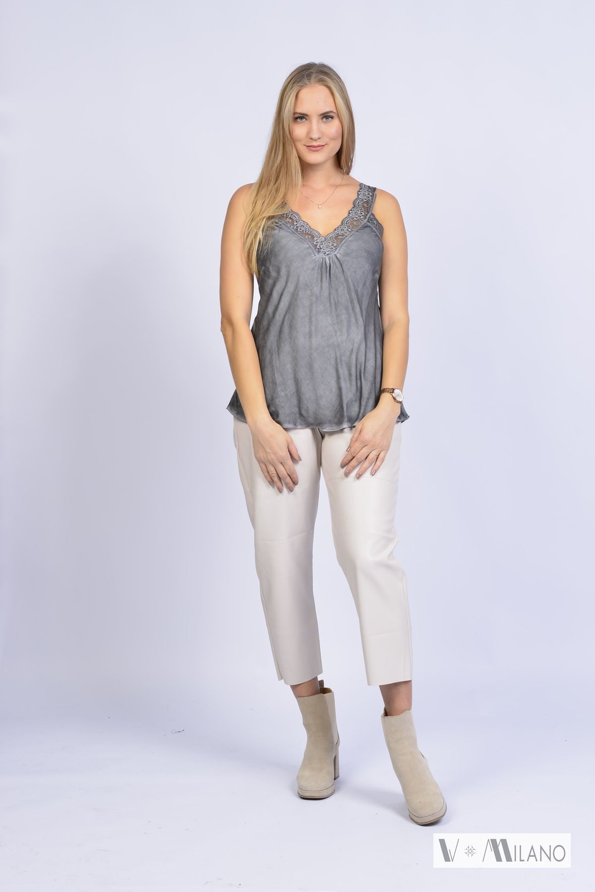 Top Vnicole – Zartes Spitzentop aus 100% Viskose