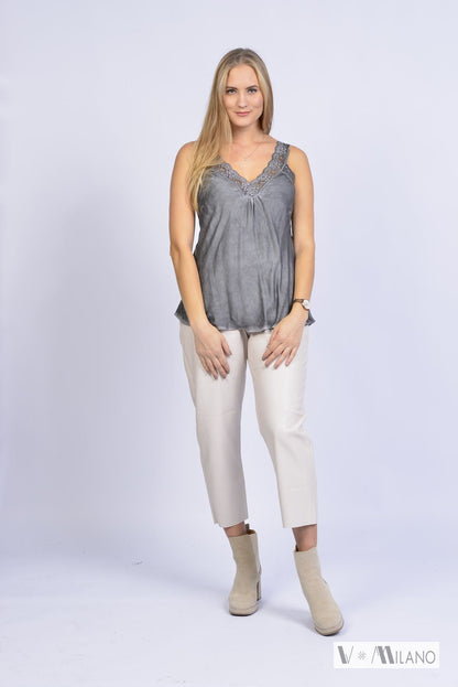 Top Vnicole – Zartes Spitzentop aus 100% Viskose