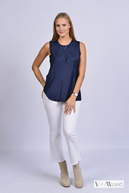 Top Vrene – Fließende Eleganz | 100 % Viskose | Made in Italy