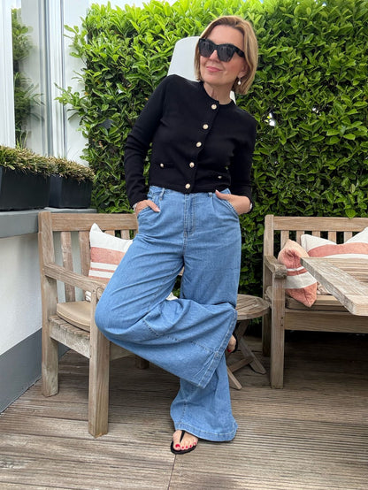 Jeans Vnelken – Fließende Wide-Leg-Denim mit moderner Silhouette
