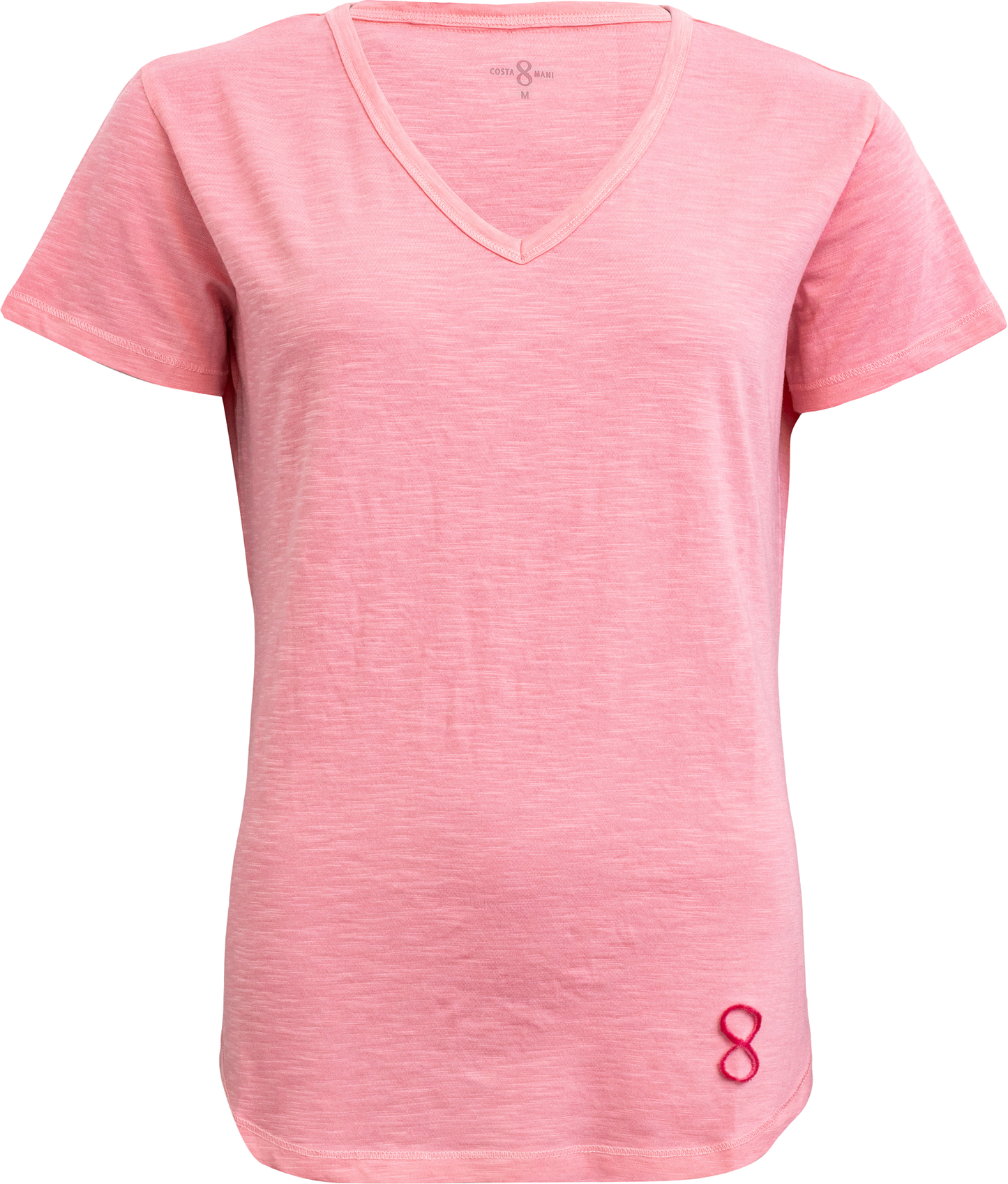 Costamani T-Shirt in Pink mit V-Ausschnitt – Skandinavisches Design aus Dänemark (Logo Tee)