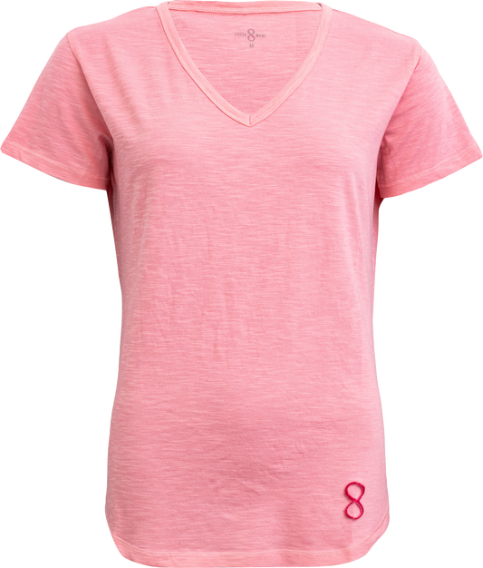 Costamani T-Shirt in Pink mit V-Ausschnitt – Skandinavisches Design aus Dänemark (Logo Tee)