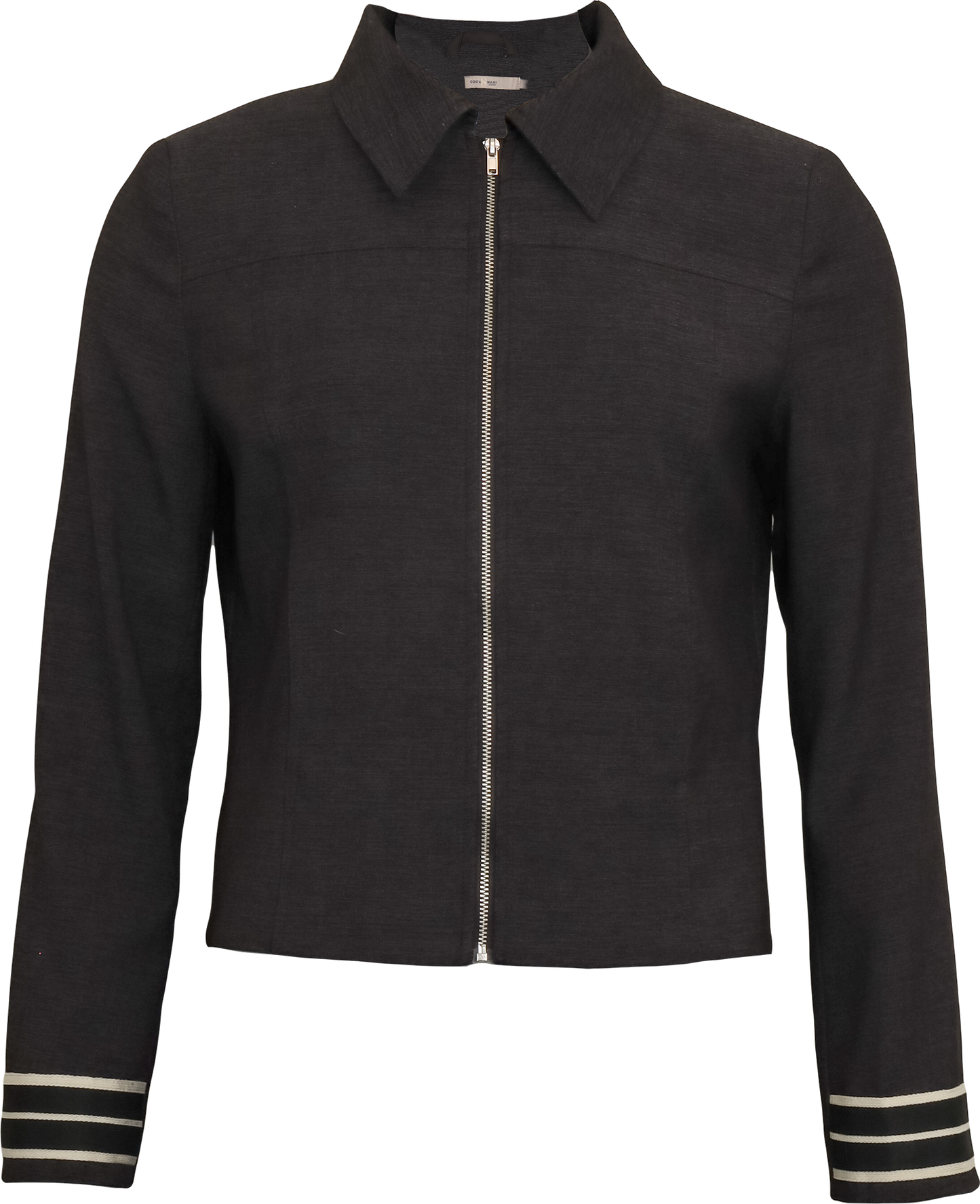 Costamani Jacke in Schwarz mit Reißverschluss – Skandinavische Modernität trifft zeitlose Eleganz (Madonna Jacket)