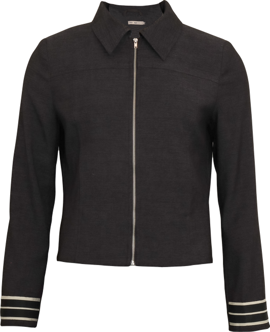 Costamani Jacke in Schwarz mit Reißverschluss – Skandinavische Modernität trifft zeitlose Eleganz (Madonna Jacket)