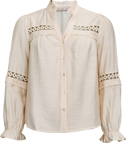 Costamani Bluse in Whisper White – Feminine Eleganz im skandinavischen Stil (Elijah Shirt)