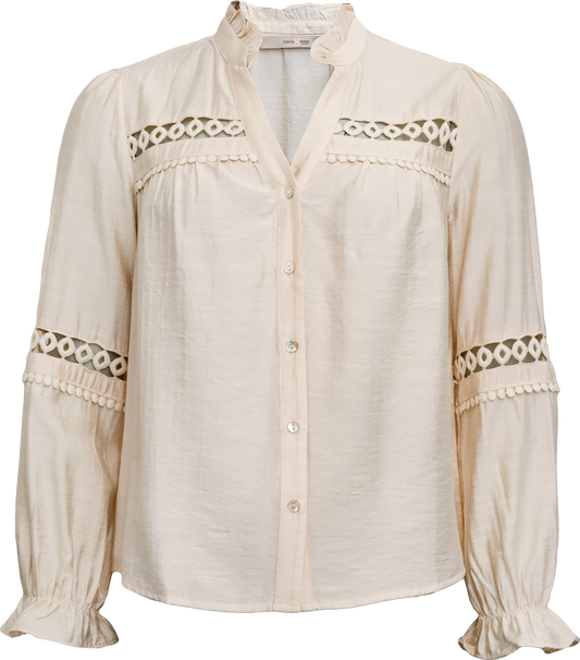 Costamani Bluse in Whisper White – Feminine Eleganz im skandinavischen Stil (Elijah Shirt)