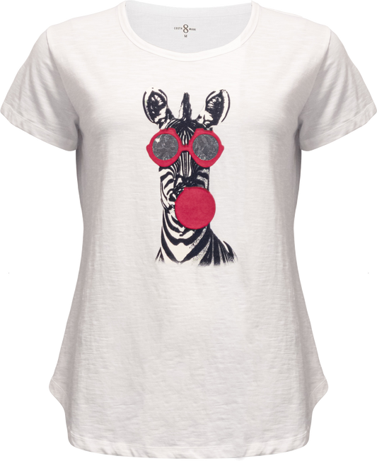 Costamani T-Shirt mit Zebra Print – Statement Shirt mit Print