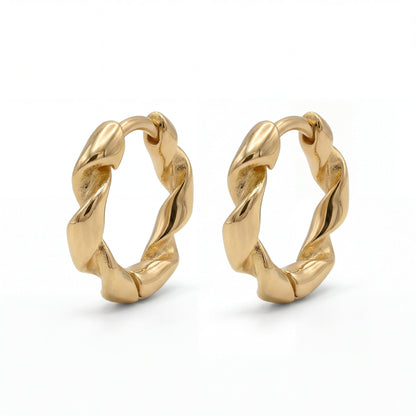 Creole Circle – Gedrehte Chunky Creolen aus 925 Sterling Silber