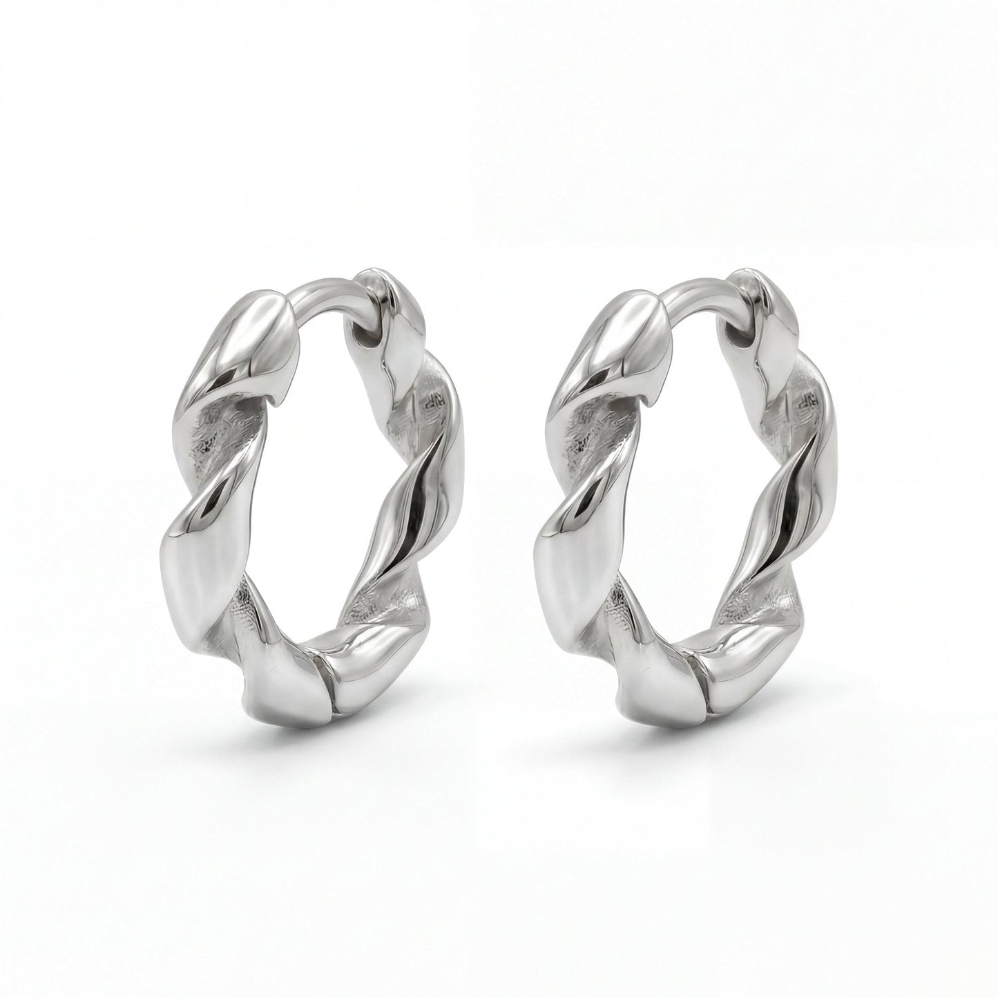 Creole Circle – Gedrehte Chunky Creolen aus 925 Sterling Silber