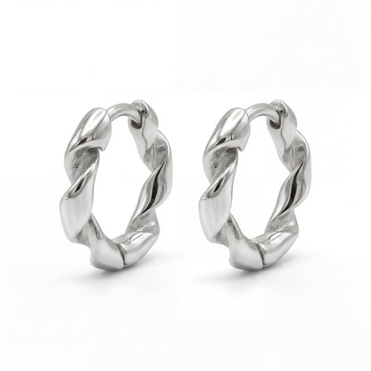 Creole Circle – Gedrehte Chunky Creolen aus 925 Sterling Silber