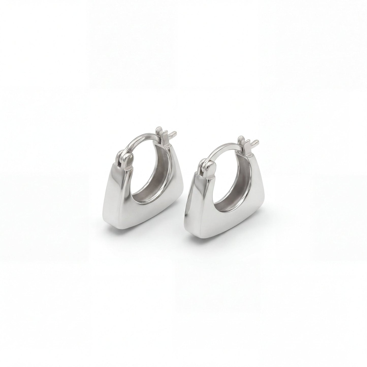 Creole Elo – Eckige Chunky Creolen aus 925 Sterling Silber mit Gold Vermeil