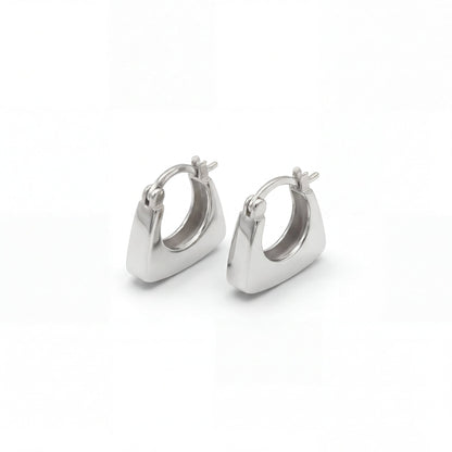 Creole Elo – Eckige Chunky Creolen aus 925 Sterling Silber mit Gold Vermeil