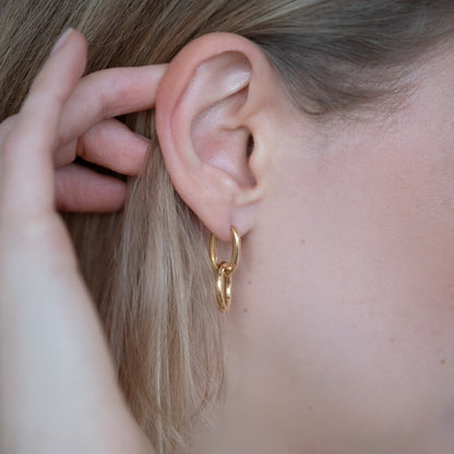 Creole Evig – 18K Gold Vermeil Double Hoops