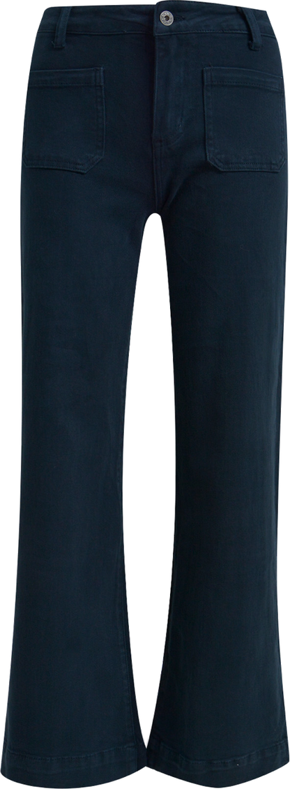 Heartkiss Schlaghose in Dunkelblau – Moderne Damenhose mit Retro-Flair