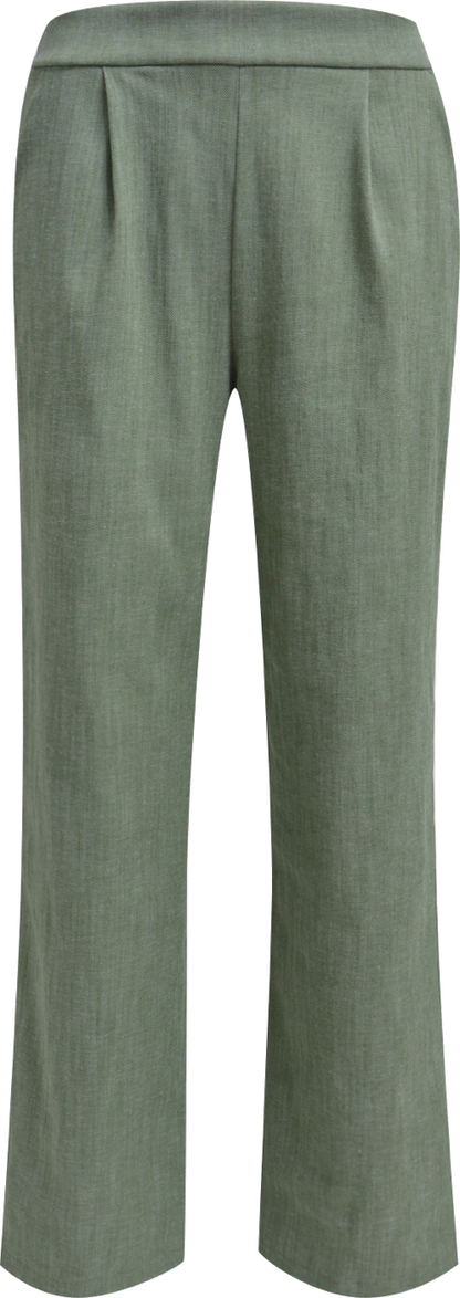 Heartkiss Stoffhose in Salbeigrün – Elegante Damenhose mit weiter Silhouette