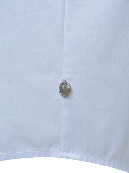 Heartkiss Oversize Bluse in Weiß – Zeitlose Damenbluse mit „PEACEFUL“ Statement