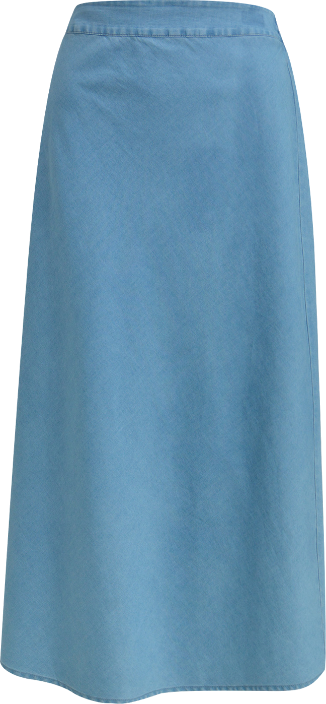 Heartkiss Midirock in Hellblau – Femininer A-Linien Rock mit fließendem Fall