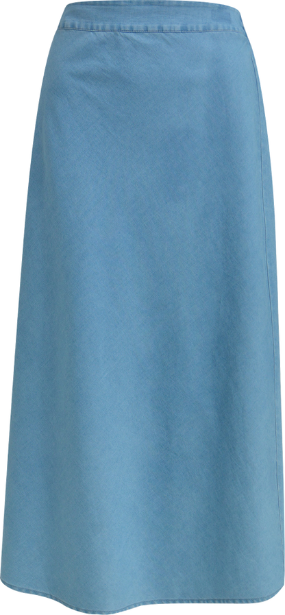 Heartkiss Midirock in Hellblau – Femininer A-Linien Rock mit fließendem Fall