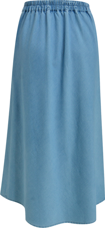 Heartkiss Midirock in Hellblau – Femininer A-Linien Rock mit fließendem Fall