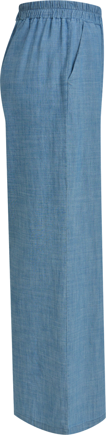 Heartkiss Palazzo Hose in Denimblau – Weite Damenhose mit elastischem Bund