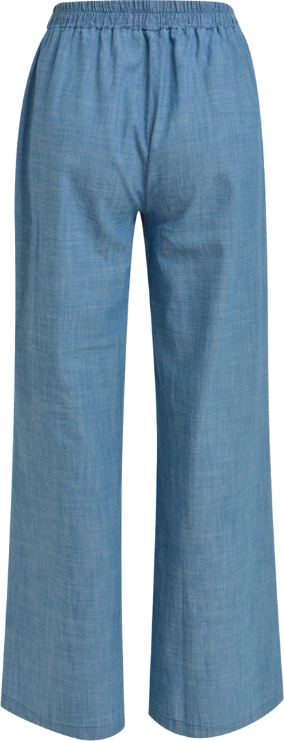 Heartkiss Palazzo Hose in Denimblau – Weite Damenhose mit elastischem Bund