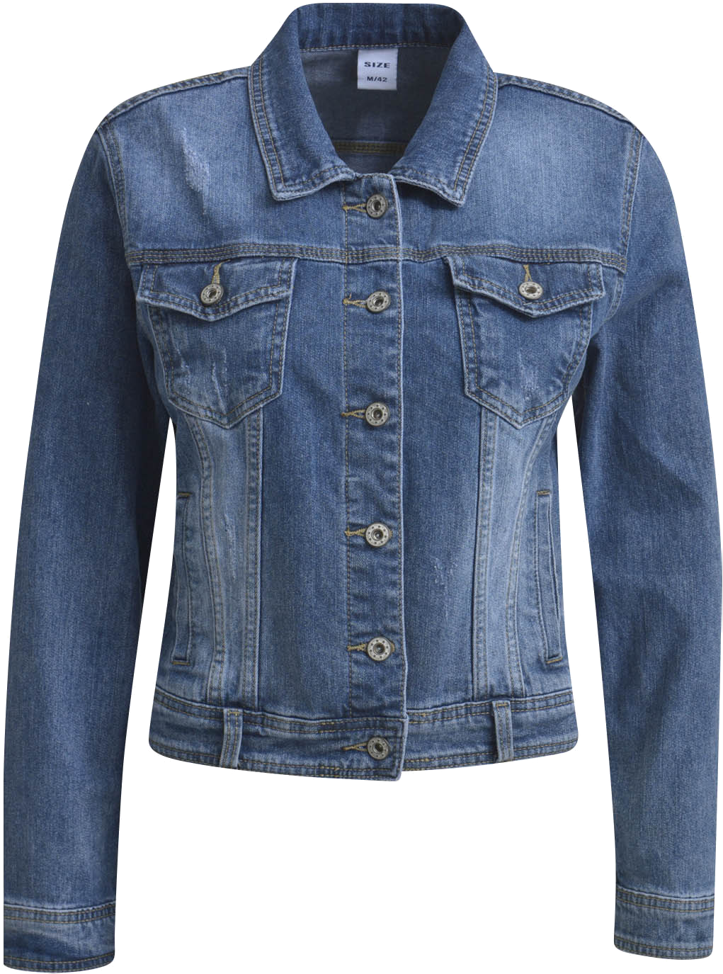 Heartkiss Jeansjacke Damen – Klassische Denim Jacke in Blue Wash