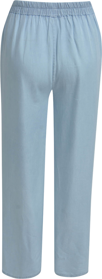 Heartkiss Damen Stoffhose Hellblau – Luftige Sommerhose mit elastischem Bund