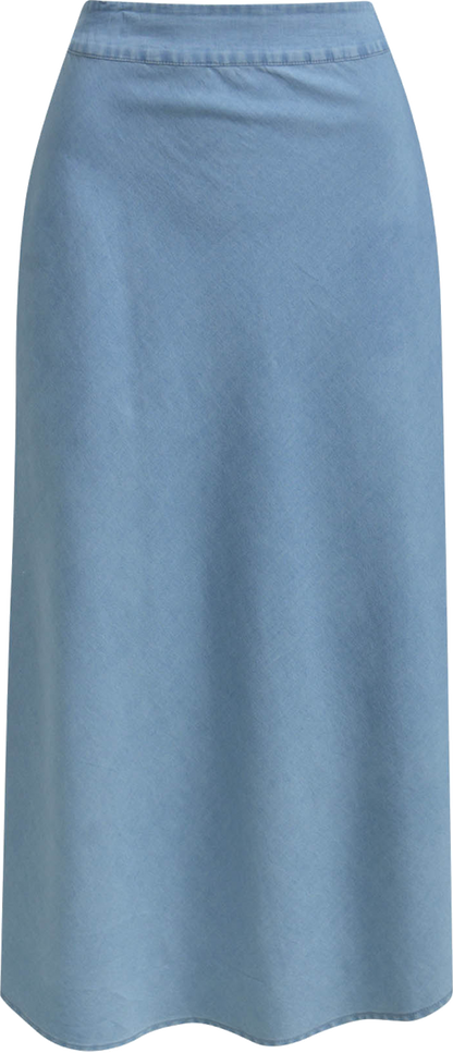 Heartkiss Damen Midirock in Hellblau – Fließender Sommerrock mit femininer Silhouette