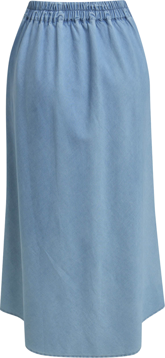 Heartkiss Damen Midirock in Hellblau – Fließender Sommerrock mit femininer Silhouette