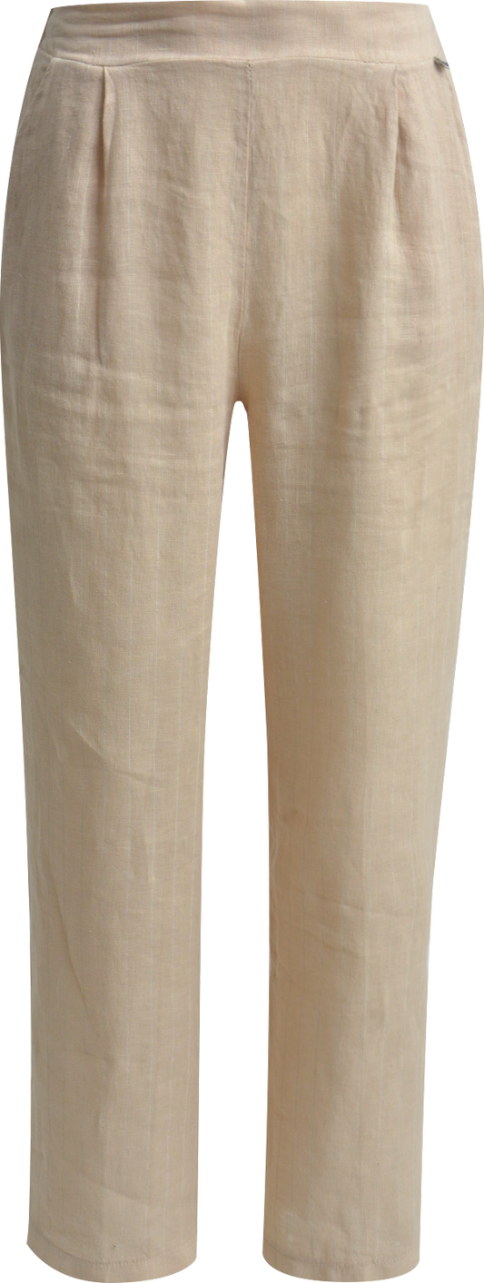 Heartkiss Damen Leinenhose in Beige – Luftige Sommerhose mit natürlicher Eleganz