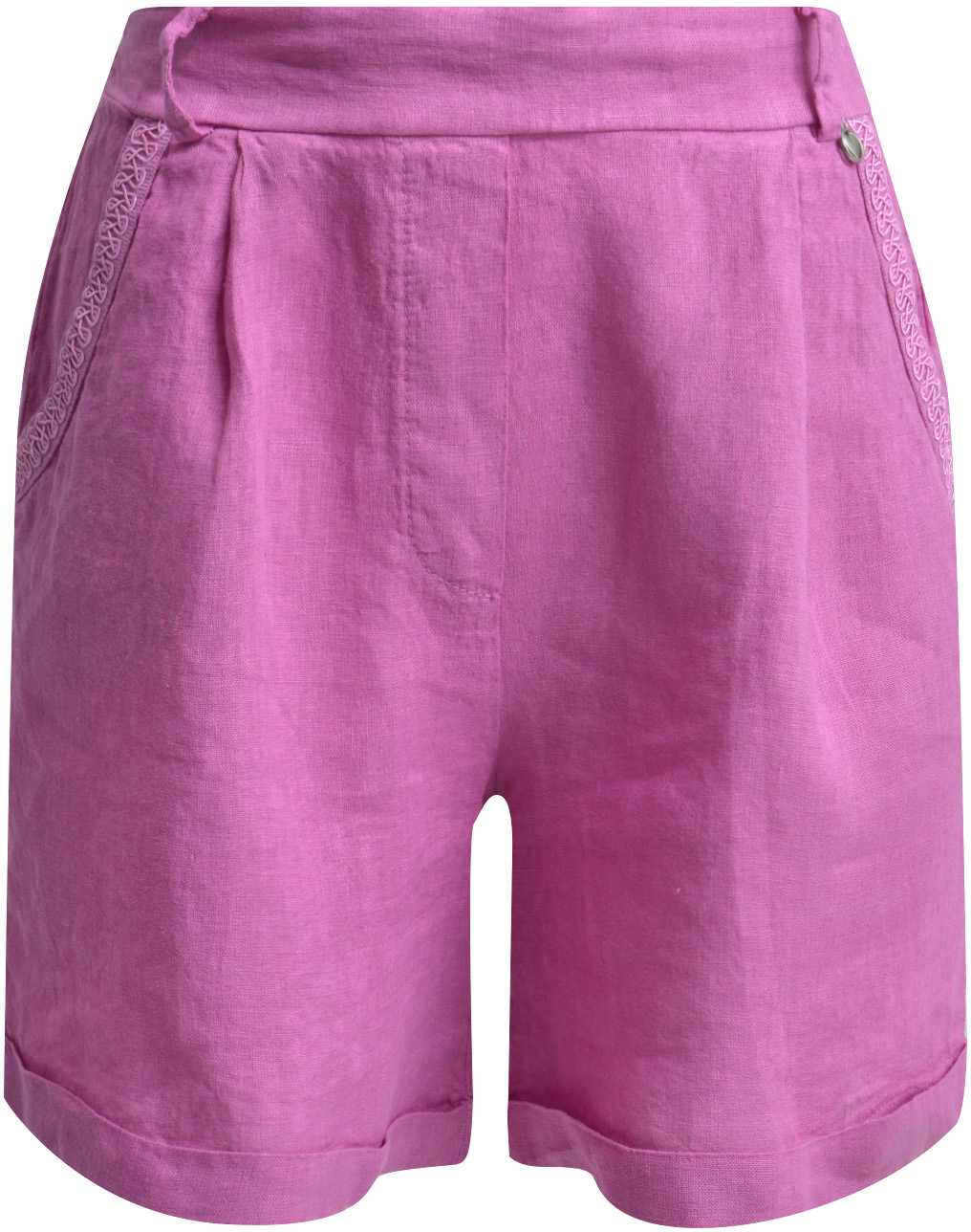 Heartkiss Leinen-Shorts in Pink – Luftige Damen Sommer Shorts mit eleganten Details