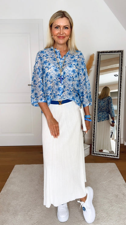 Bluse Vtahlee – Zeitlose Eleganz in Blau