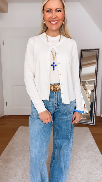 Jacke Vamarena – Feinstrick Cardigan | Made in Italy