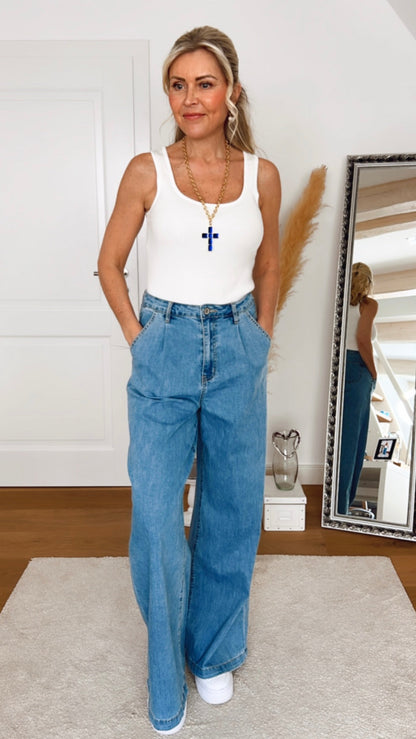 Jeans Vnelken – Fließende Wide-Leg-Denim mit moderner Silhouette