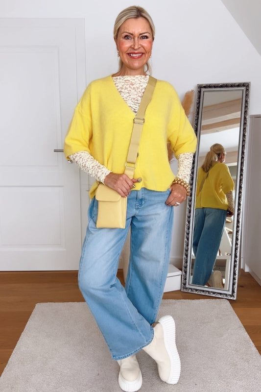 Strickjacke Vcarmen – Baby Alpaka Cardigan | Made in Italy