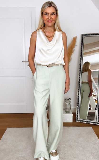 Hose Vsamoa – Fließende Wide-Leg Hose aus Viskose mit italienischem Flair