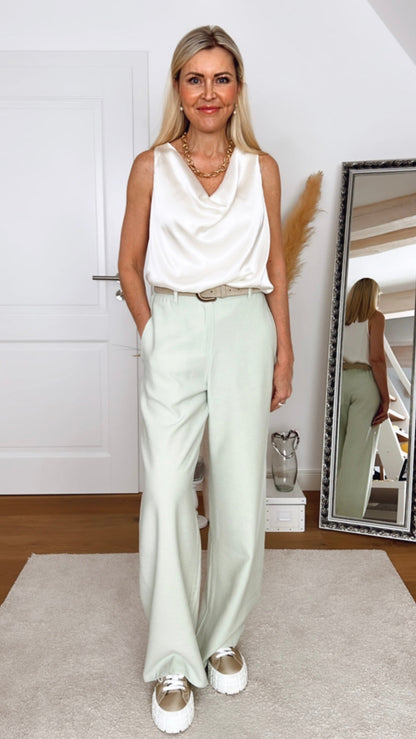 Hose Vsamoa – Fließende Wide-Leg Hose aus Viskose mit italienischem Flair