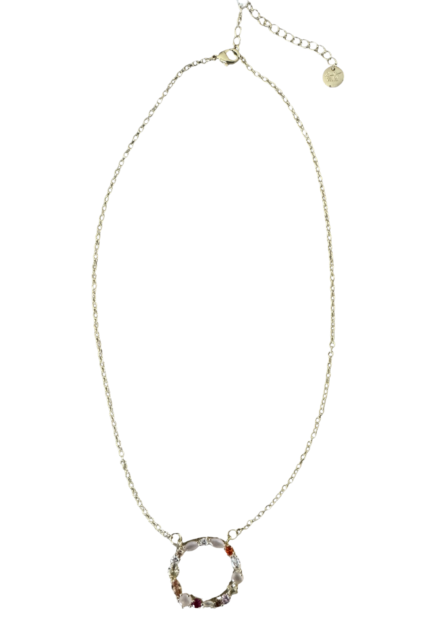 Leslii Damen Halskette mit Ring-Anhänger – Filigrane Eleganz in Silber-Optik