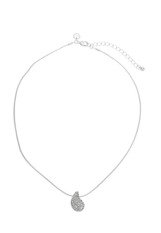 Leslii Damen Halskette mit Tropfen-Anhänger – Zeitlose Eleganz in Silber-Optik