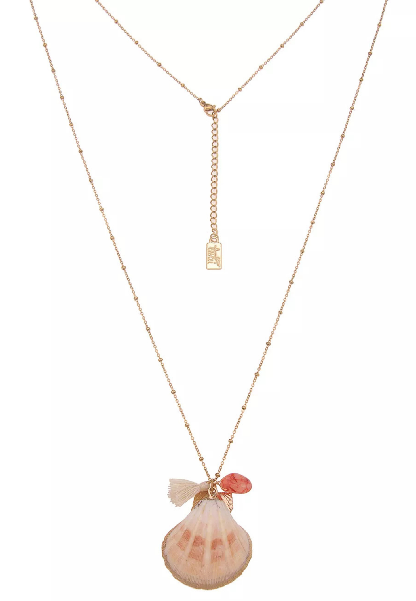 Leslii Damen Halskette mit Muschel-Anhänger – Sommerlicher Boho-Schmuck in Gold-Optik