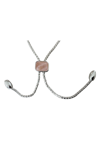 Leslii Damen Halskette mit roséfarbenem Zierelement – Moderne Eleganz mit raffiniertem Design