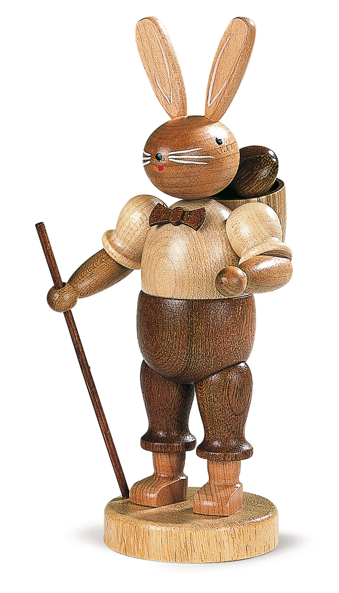 Wanderhase mit Rucksack – 18 cm – Original von Müller Kleinkunst aus Seiffen